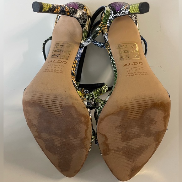 ALDO Multicolor Snake Skin Heels - Picture 8 of 9